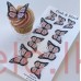 Edible Wafer Butterfly Set Of 9 - PINK & BLACK