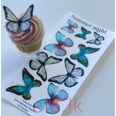 Edible Wafer Butterfly Set Of 9 - SUMMER NIGHT