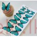 Edible Wafer Butterfly Set Of 9 - TEAL