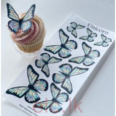 Edible Wafer Butterfly Set Of 9 - UNICORN