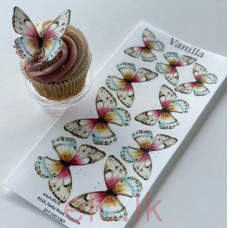 Edible Wafer Butterfly Set Of 9 - VANILLA