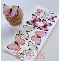 Edible Wafer Butterfly Set Of 9 - WINTER