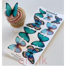 Edible Wafer Butterfly Set Of 9 - WISHFUL