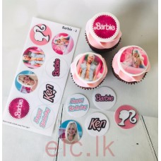 Edible Wafer Toppers Set -BARBIE 2 ( PRE-CUT )