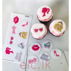 Edible Wafer Toppers Set -BARBIE 1 ( PRE-CUT )