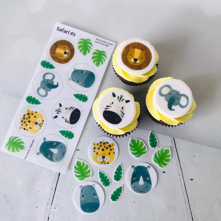 Edible Wafer Toppers Set - SAFARI 2 ( PRE-CUT )