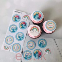 Edible Wafer Toppers Set - UNICORN 1 ( PRE-CUT )