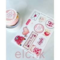 Edible Wafer Toppers Set - VALENTINES - VALENTINE SHAPES 