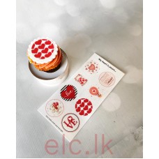 Edible Wafer Toppers Set - VALENTINES - MY HEART IS YOURS ( pre-cut )