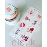 Edible Wafer Toppers Set - VALENTINES - YOU STOLE MY HEART ( pre-cut )