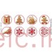Edible Wafer Toppers Set of 8 - XMAS DESIGN 2 - PRE-CUT