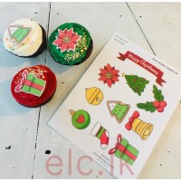 Edible Wafer Toppers Set of 10 - XMAS SHAPES