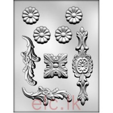 CHOC MOLD - Baroque Design 2 ( Fondant Mold )