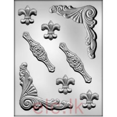 CHOC MOLD - Baroque Design 3( Fondant Mold )