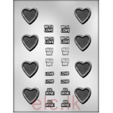 CHOC MOLD - Heart & message