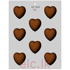 CHOC MOLD - DEEP HEART 1 - 3/4INCH