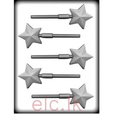 Hard Candy Mold- Faceted Star Sucker