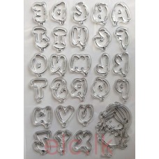 Silicon Letter Stamp / Embosser Press Fat Balloon letters A - Z