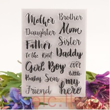 Silicon Letter Stamp / Embosser Press - Family