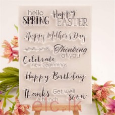 Silicon Letter Stamp / Embosser Press - Greetings 