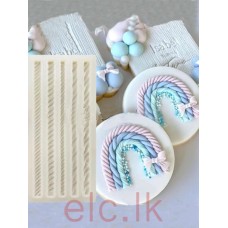 Silicon Mold Rope Patterns Set of 5