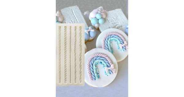 Silicon Mold Rope Patterns Set of 5