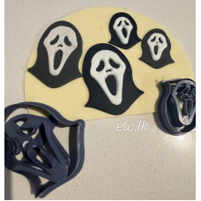 Cookie / Fondant Stamp and Cutter set PLA - Small Ghost Face Cookie / Fondant Stamp and Cutter set PLA - Small Ghost Face