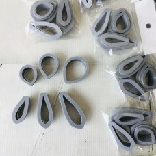 Cookie Cutter PLA - Araliya Flower and Leaf Cutter Set of 6