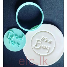 Cookie Cutter and Stamp PLA -  ITS A BOY set