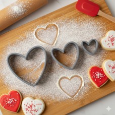 Cookie Cutter PLA - Folk Heart Set of 3