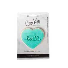 Acrylic Fondant Embosser 3D - All Of My Love 8cm x 10cm