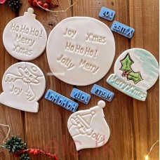 Cookie Stamps PLA - XMAS WORD SET OF 5 