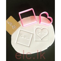 Acrylic Fondant Embosser 3D MINI - BE MINE 4x4cm