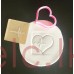 Acrylic Fondant Embosser 3D MINI - HEART BEAT 4x4cm