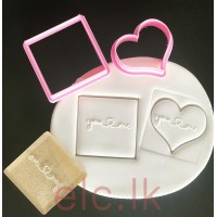 Acrylic Fondant Embosser 3D MINI - YOU HEART ME 4x4cm