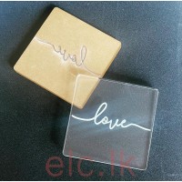 Acrylic Fondant Embosser 3D - LOVE 7.5X7.5cm