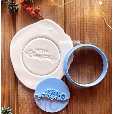 Cookie / Fondant Stamp and Cutter set PLA - MERRY CHRISTMAS