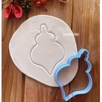 Cookie Cutter PLA - BAUBLE PEAR Shape cutter 