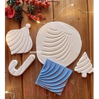 Cookie / Fondant Stamp PLA - CURVY LINES 