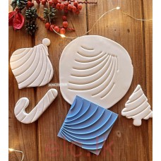 Cookie / Fondant Stamp PLA - CURVY LINES 