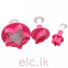 Plunger Cutter Set of 3 - PINK PLASTIC