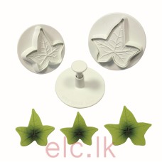 Plunger Cutter set of 3 - VEINED IVY LEAF 