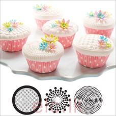 Impression Mat Textured - Geometric Designs x 3 (Cupcakes) 