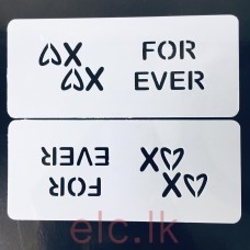 Stencil Set - For Ever and X Heart