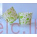 Cupcake Baking Cups Printed Green Leaves x 25