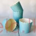 Cupcake Baking Cups Plain Blue x 25