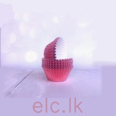 MINI CUPCAKE LINERS X 12 - Foil Pink (398 Size)