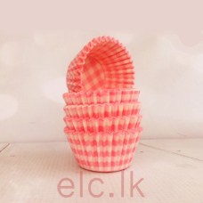 CUPCAKE LINERS X 13 - Gingham - HGP Pink (408 Size)