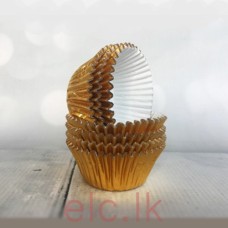 Cupcake Liners x 15 - Foil Gold (408 Size)