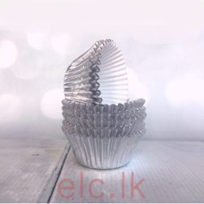 Cupcake Liners x 15 - Foil Silver (408 Size)